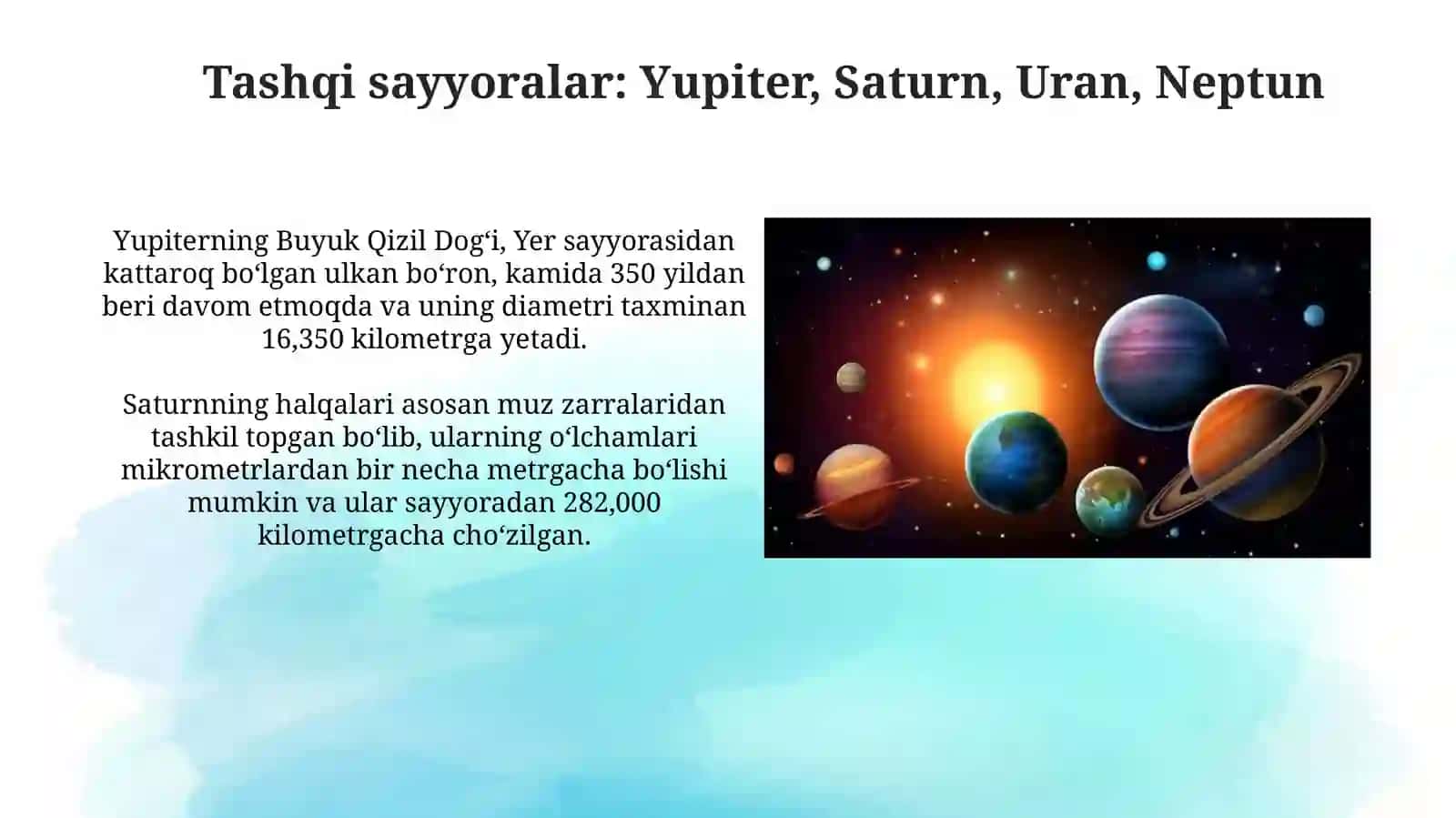 Quyosh sistemasi va sayyoralar 3