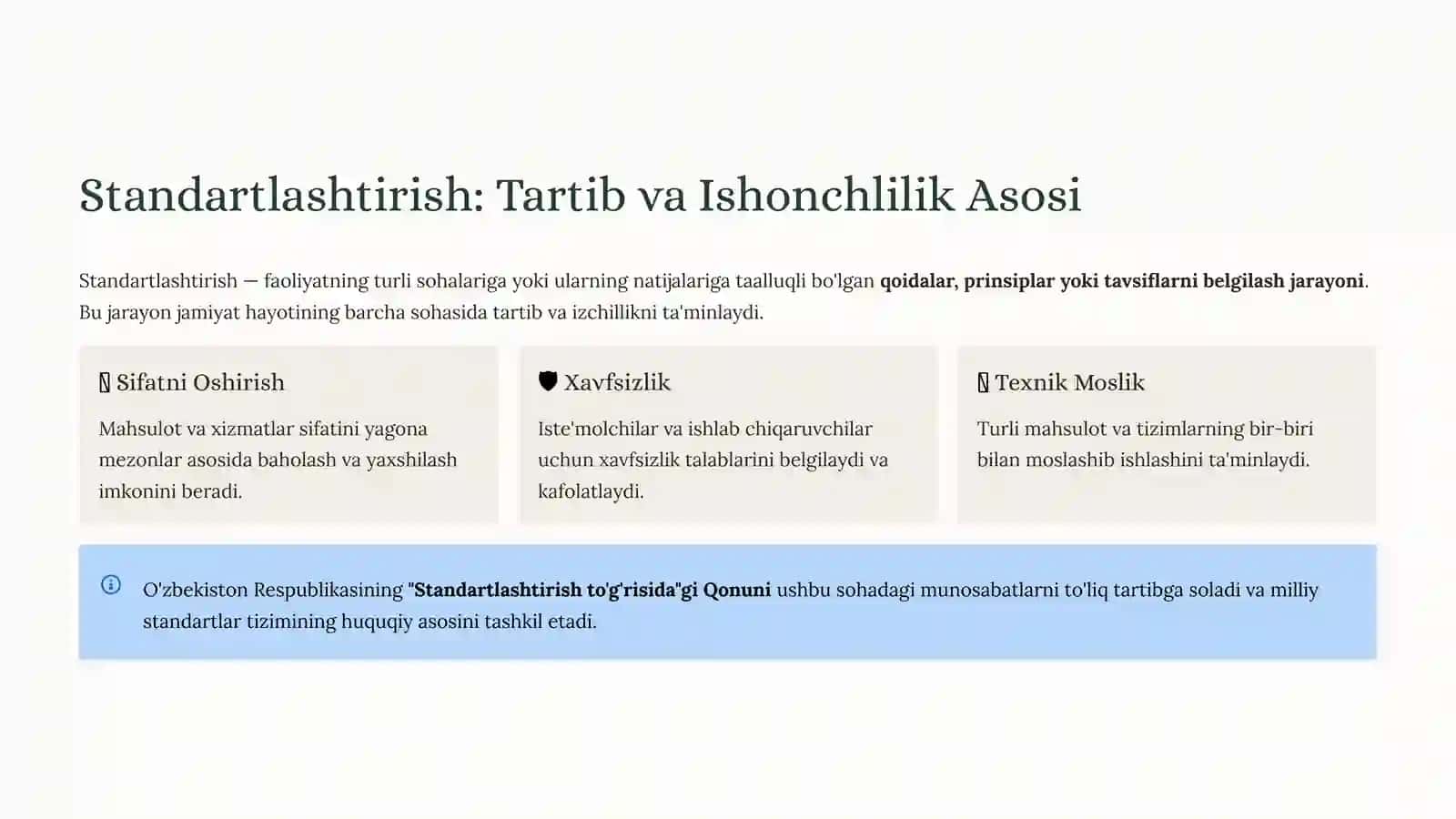 Standartlarning Asosiy Tamoyillari 3