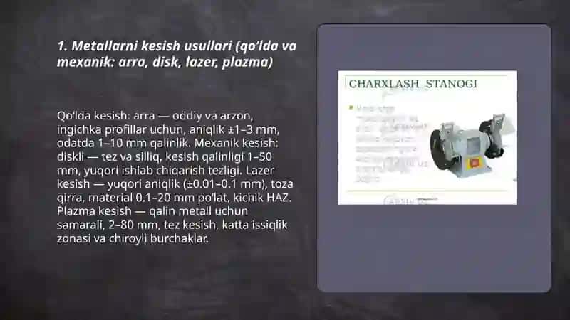 Metallar bilan ishlash 3