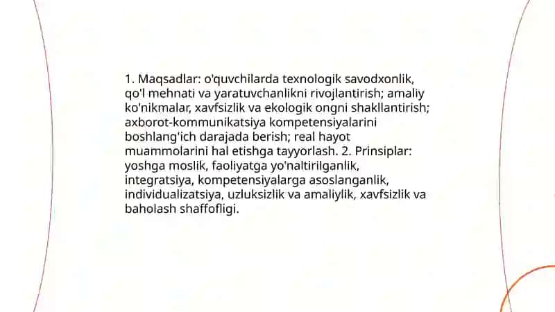 Boshlangʻich sinf texnologiya fani DTS tahlili va oʻquv fan dasturlarining mazmun va ularning tahlili( 1-4-sinflar kesimida) 3