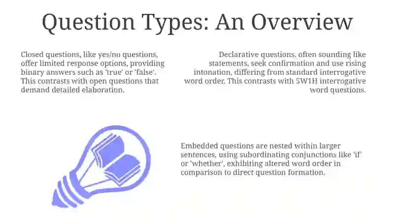 Question Types: An Overview 3