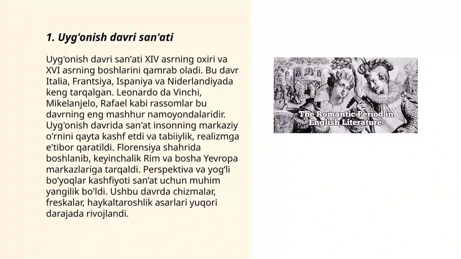 Uyg'onish Davri Adabiyoti 3
