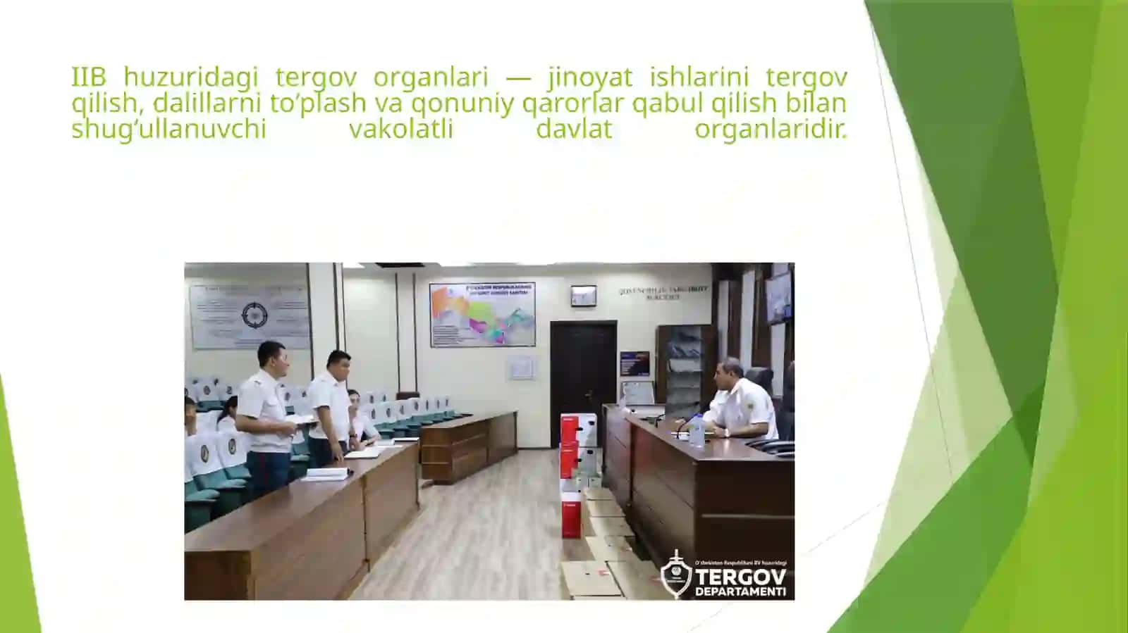 IIB huzuridagi tergov organlari faoliyatining huquqiy asoslari hamda tergovchilarning kasb odobi va axloq qoidalari. 3