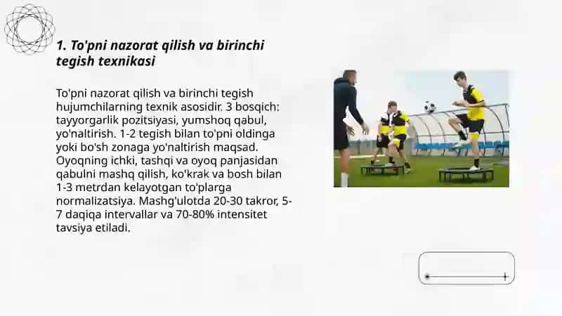 To'pni nazorat qilish va birinchi tegish texnikasi 3