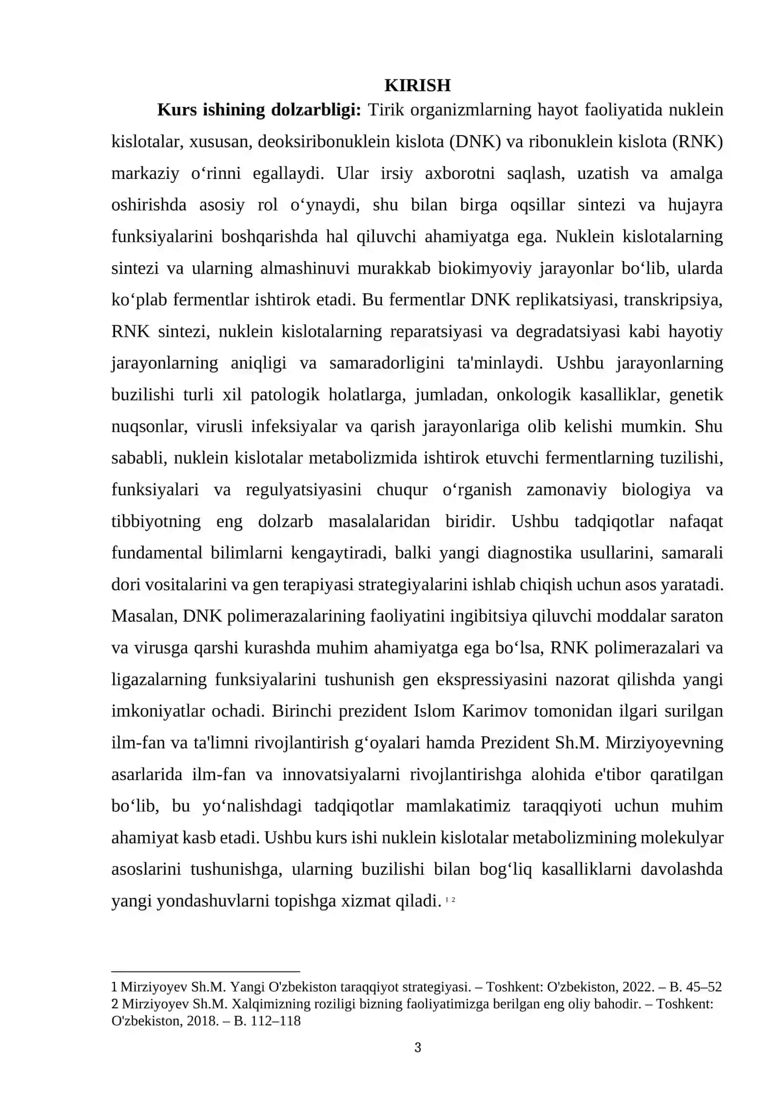 NUKLEIN KISLOTALAR SINTEZI VA ALMASHINUVINING MOLEKULYAR ASOSLARI 3