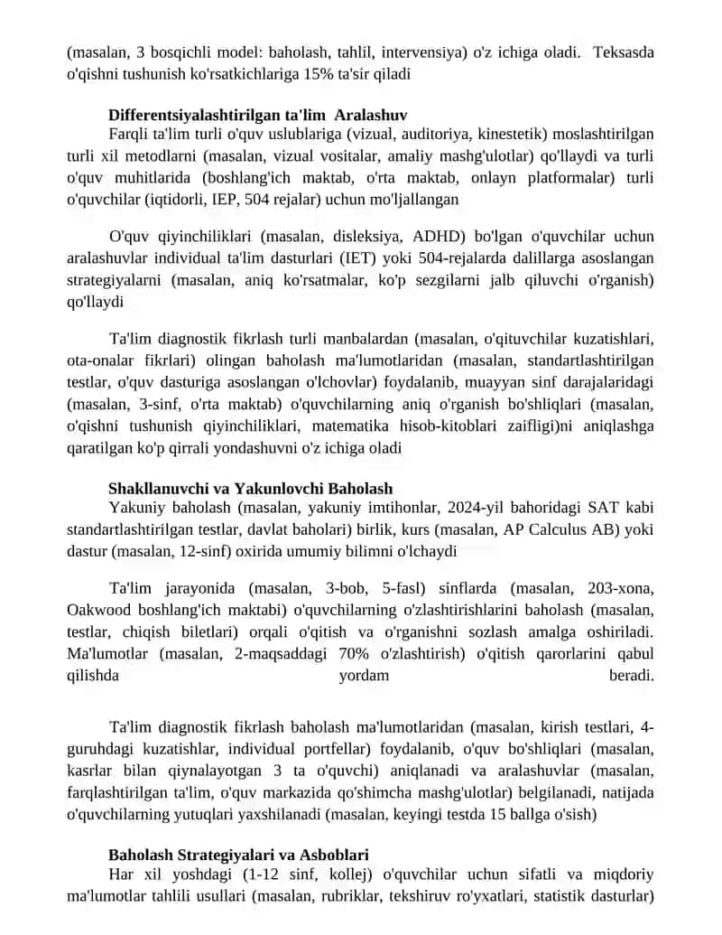 Diagnostik pedagogik fikrlash 3