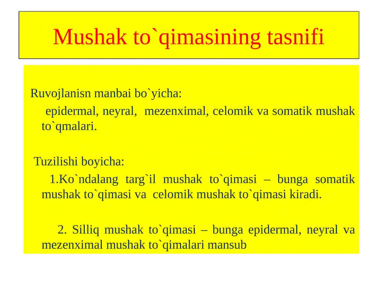 MUSHAK TO`QIMASI 3