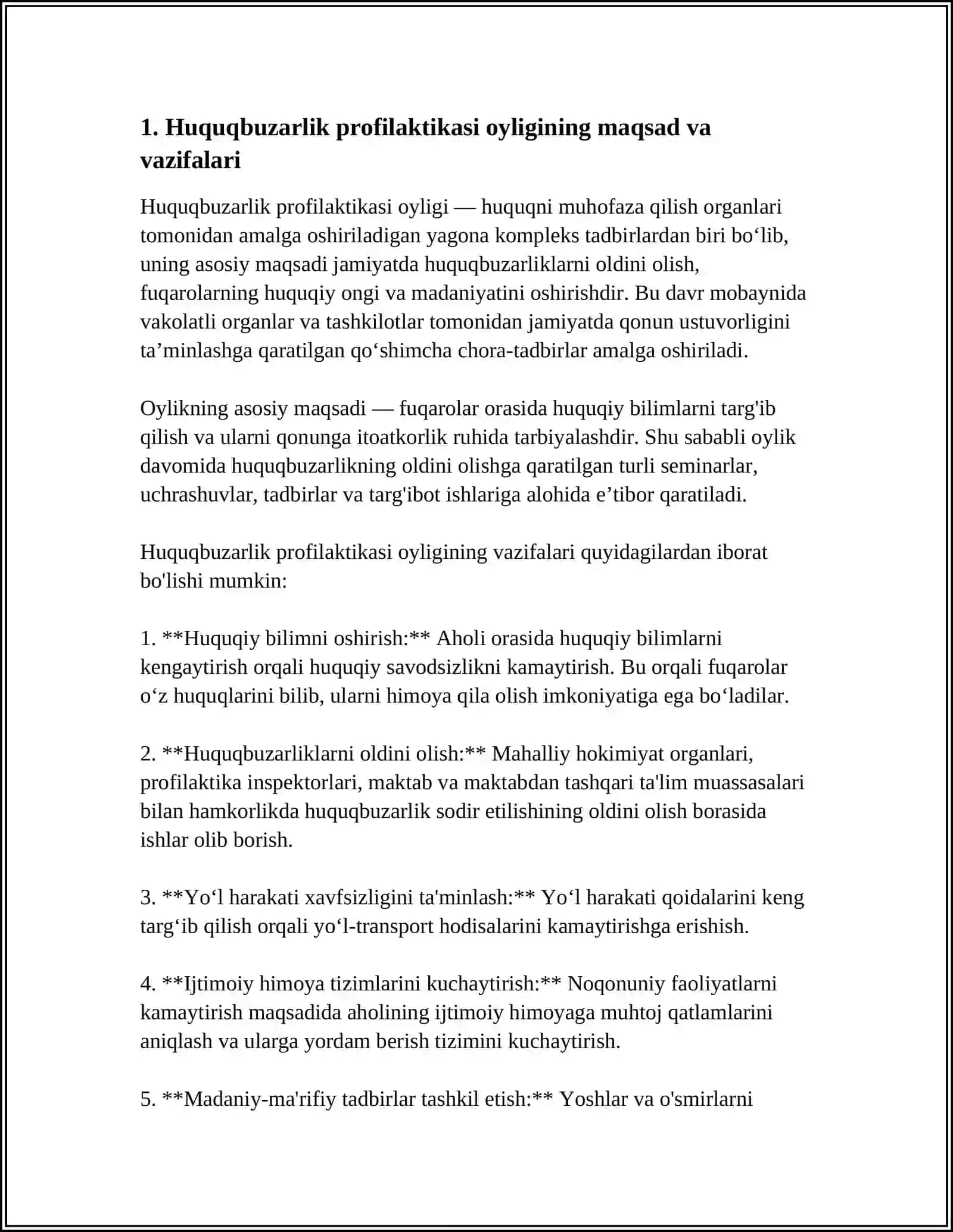 HUQUQBUZARLIK PROFILAKTIKASI OYLIGI 3
