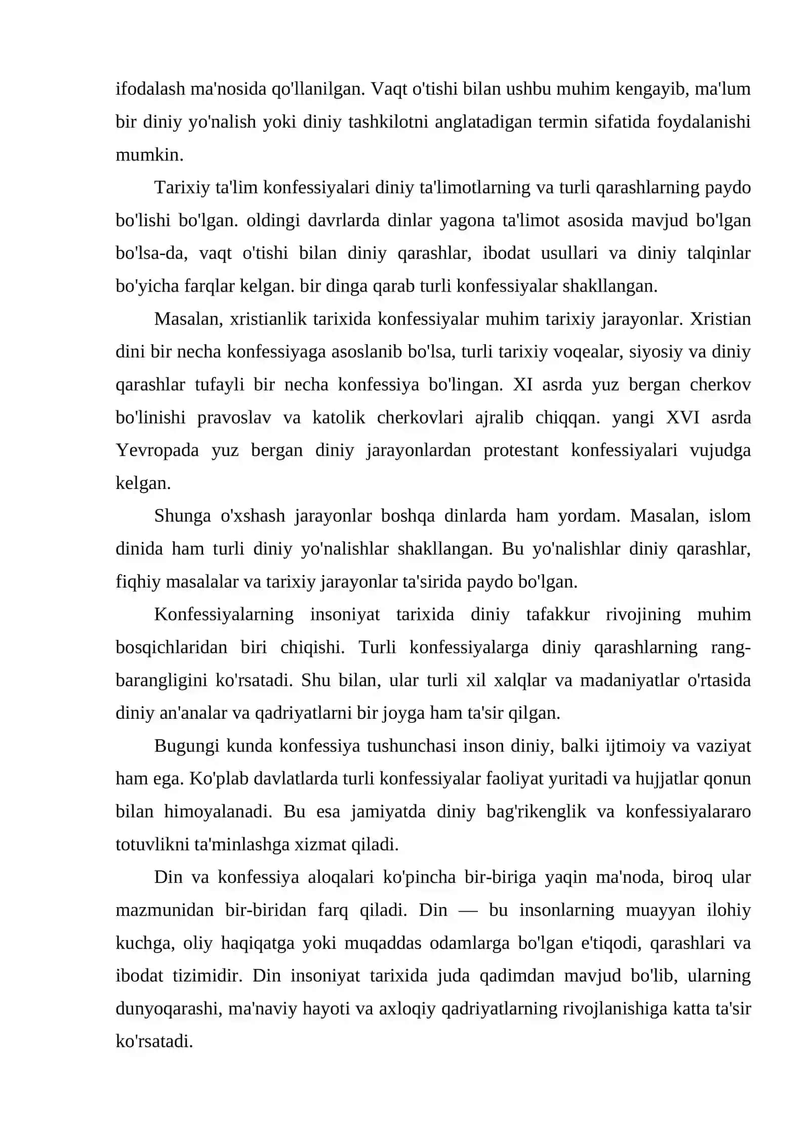 Konfessiya tashabbusining monitoringi va Oʻzbekistonda faoliyat yurituvchi konfessiyalar 3