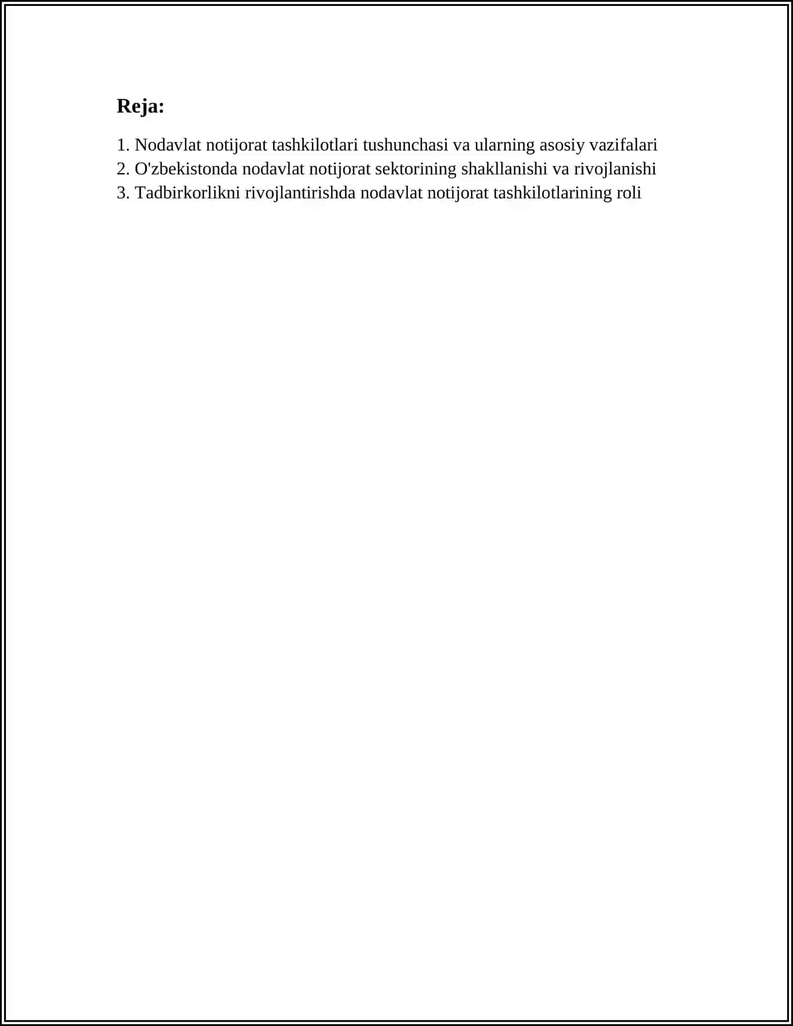 TADBIRKORLIKNI RIVOJLANTIRISHDA NODAVLAT NOTIJORAT TASHKILOTLARINING O'RNI 1991-2024-YILLAR 3