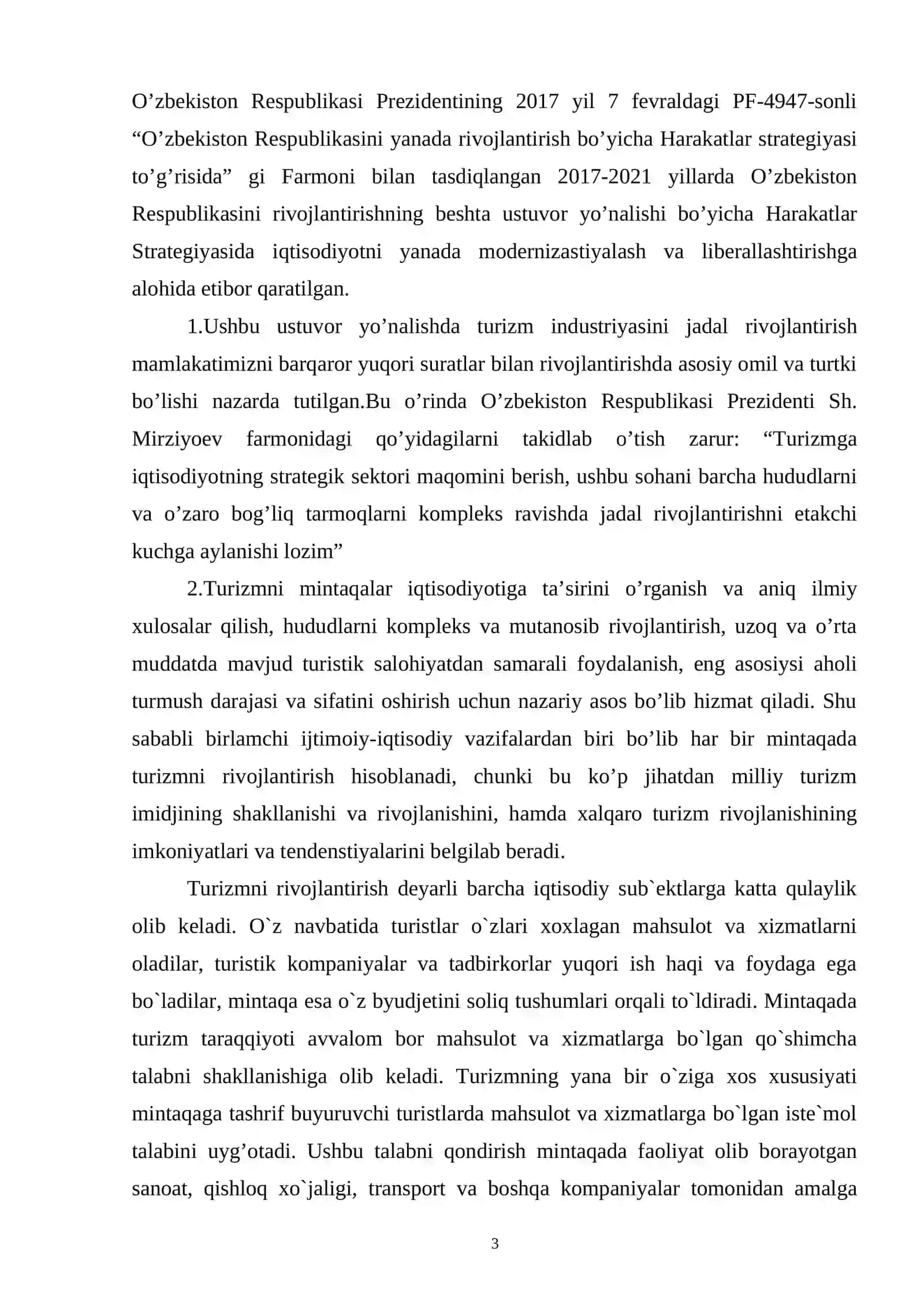 MINTAQAVIY RIVOJLANISHNING BELGILOVCHI OMILLAR 3
