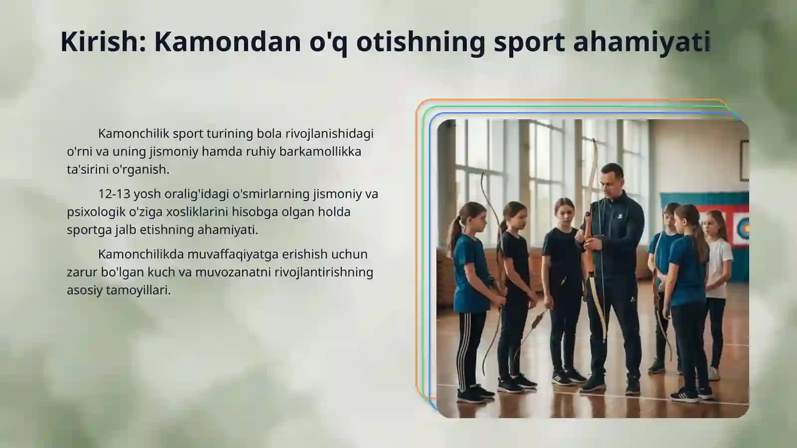 12-13 YOSHDAGI BOLALARDA KAMONDAN O‘Q OTISHDA KUCH VA MUOZANATNI RIVOJLANTIRISH METODLARI 3