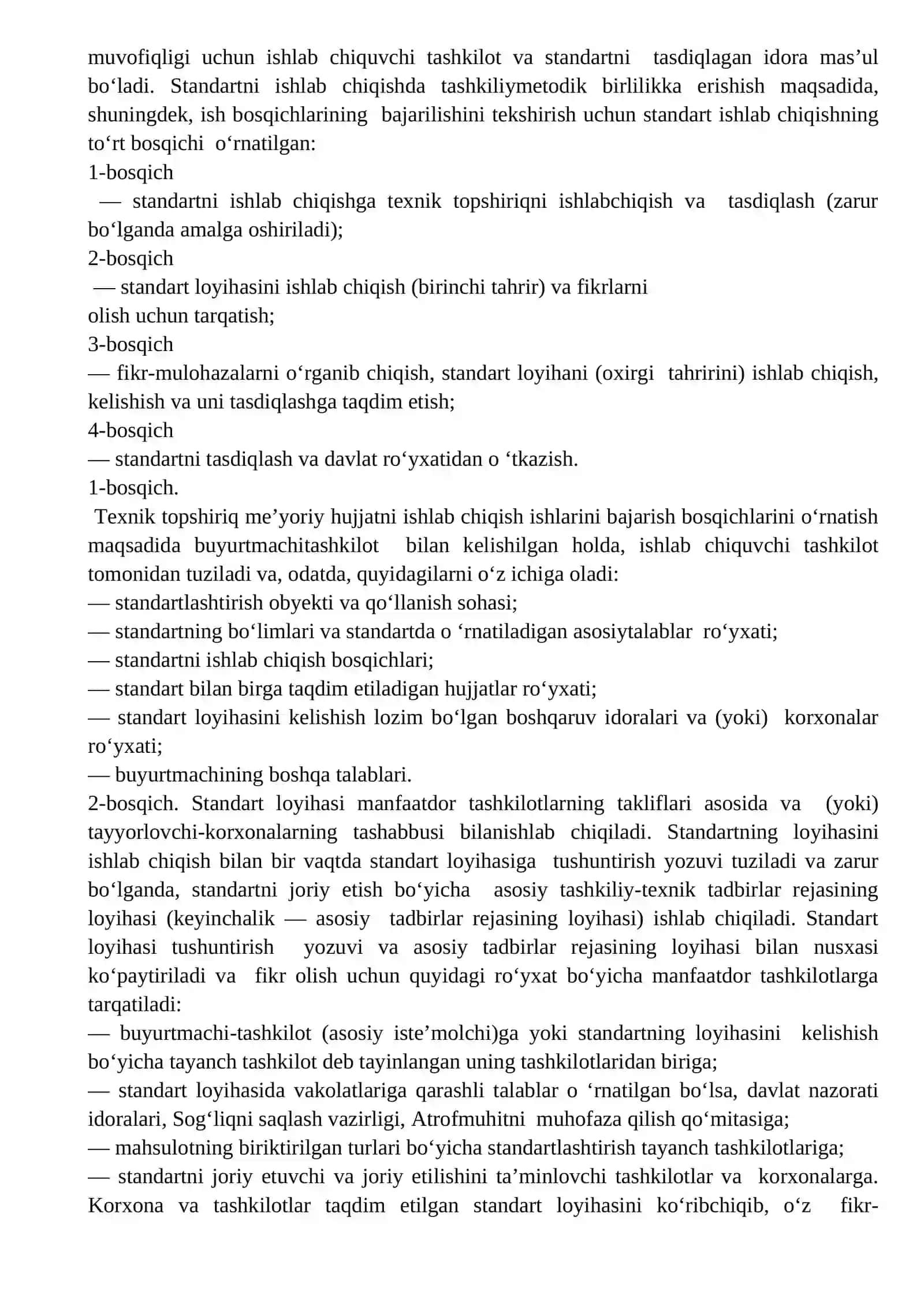 STANDART VA UNING TURLARI 3