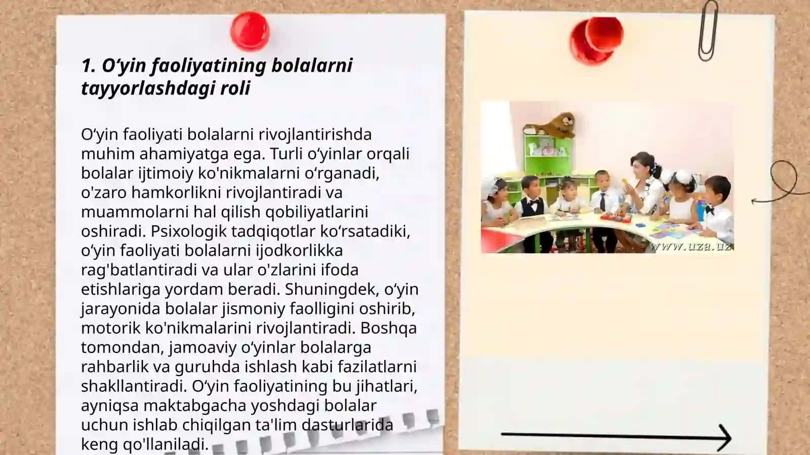 Maktabgacha taʼlim tashkilotlarida bolalarni maktab taʼlimiga tayyorlashda oʻyin faoliyatining yetakchi turi sifatida 3