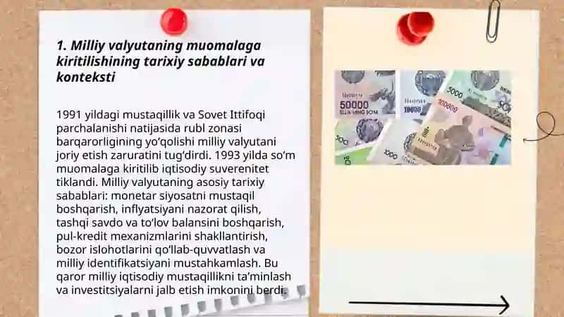 Milliy valyutaning muomalaga kiritilishi 3
