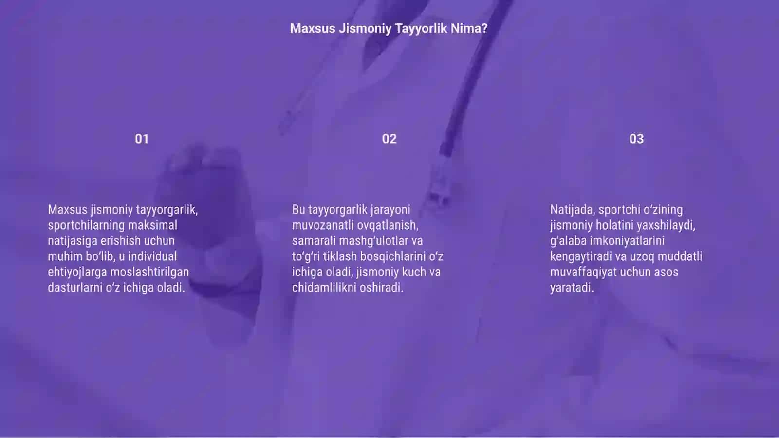 Maxsus jismoniy tayyorgarlikni takomillashtirish 3