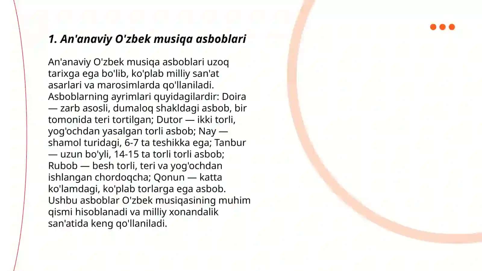 O’zbek xalq musiqa ijodi 3