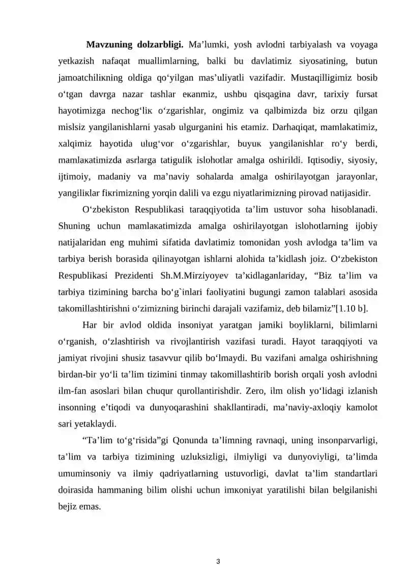 3-sinfda “Bosh bo’laklar” mavzusini o’rgatishda yangi pedagogik texnologiyalardan foydalanish 3