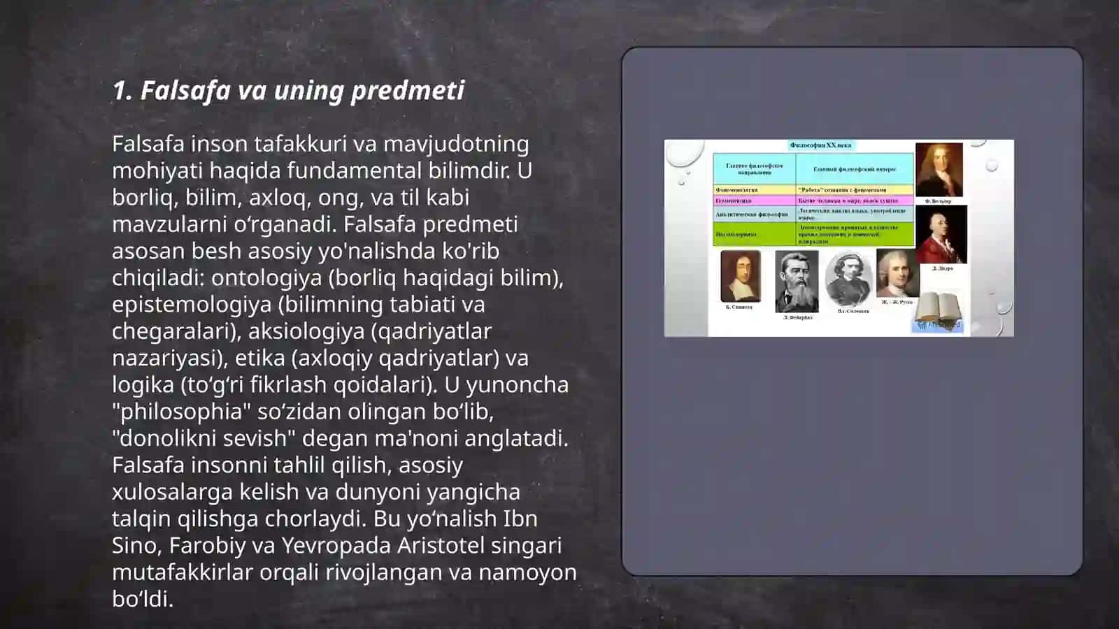 Jamiyat falsafasi 1-bosqich talabasi uchun 3