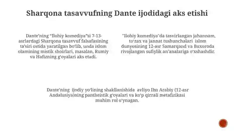 Dante ijodiga sharq badiiy-falsafiy tafakkurning taʼsiri 3