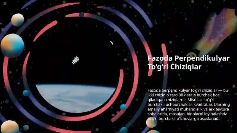 Fazoda perpendikulyar to‘g‘ri chiziqlar va tekisliklar 3