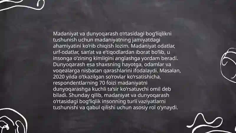 Dunyoqarashni shakllantirishda madaniyat mezonlari va umumiy dunyoqarash omillari 3