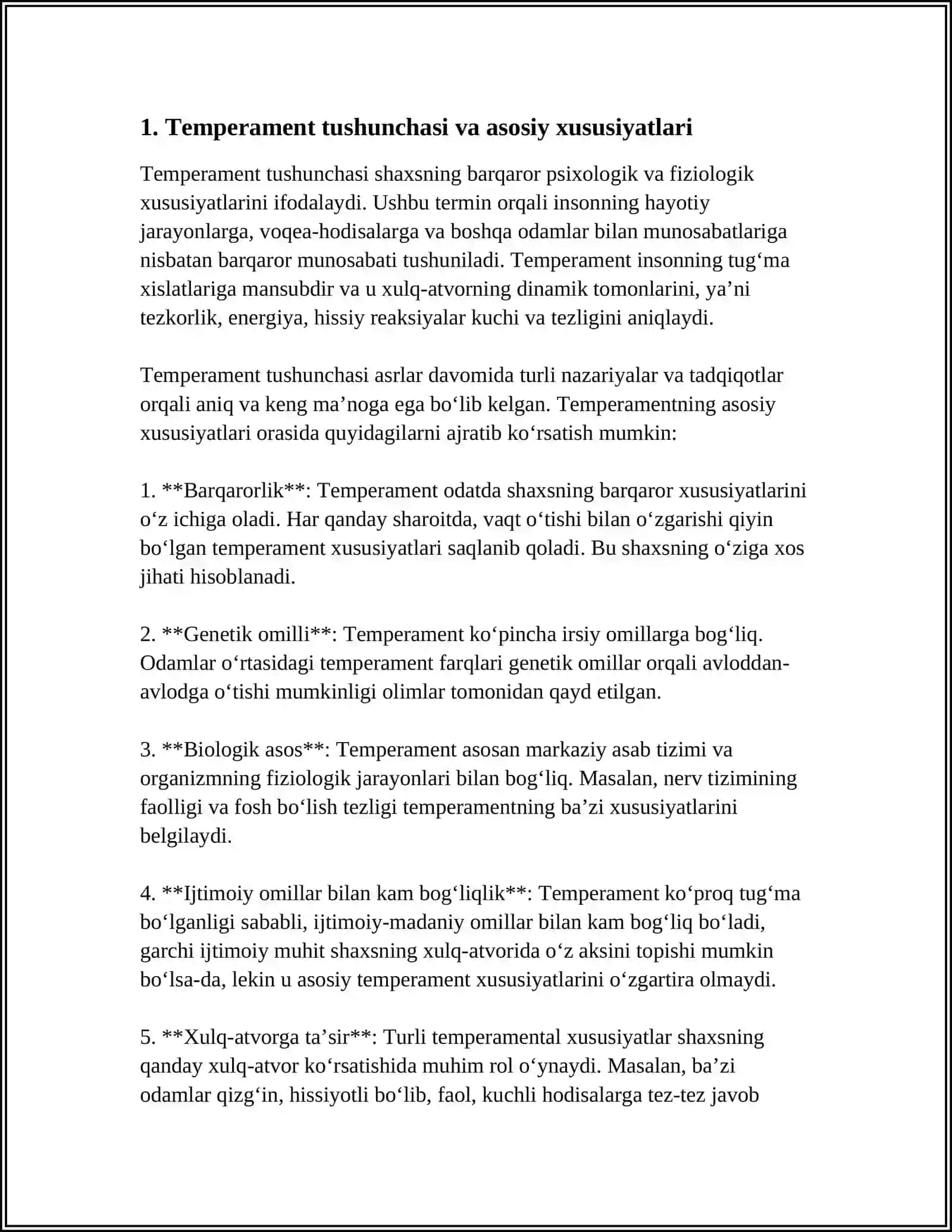 TEMPERAMENT VA UNING NAZARIYALARI 3