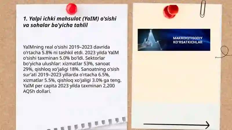 Makroiqtisodiy ko'rsatkichlar asosida O'zbekiston iqtisodiyotining tahlili 3
