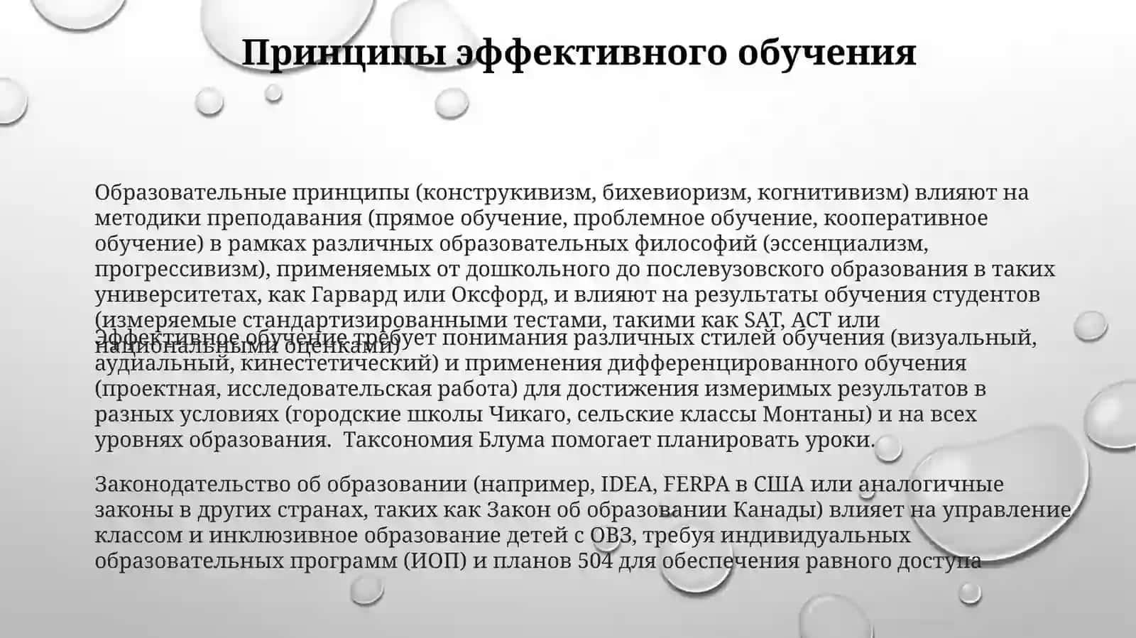 Образовательные принципы и методики преподавания 3