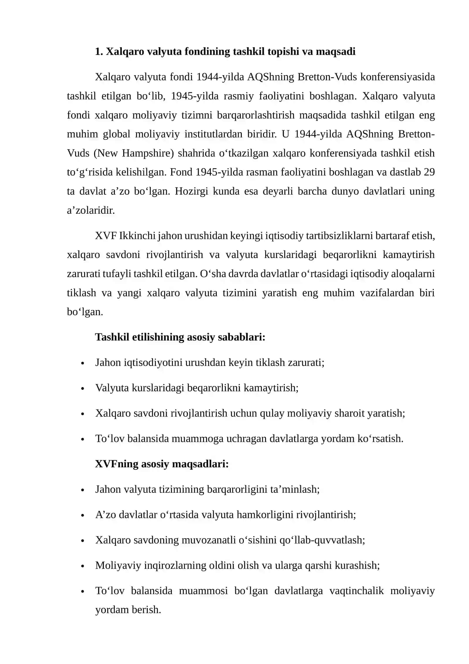 Xalqaro valyuta fondining jahon valyuta tizimidagi roli 3