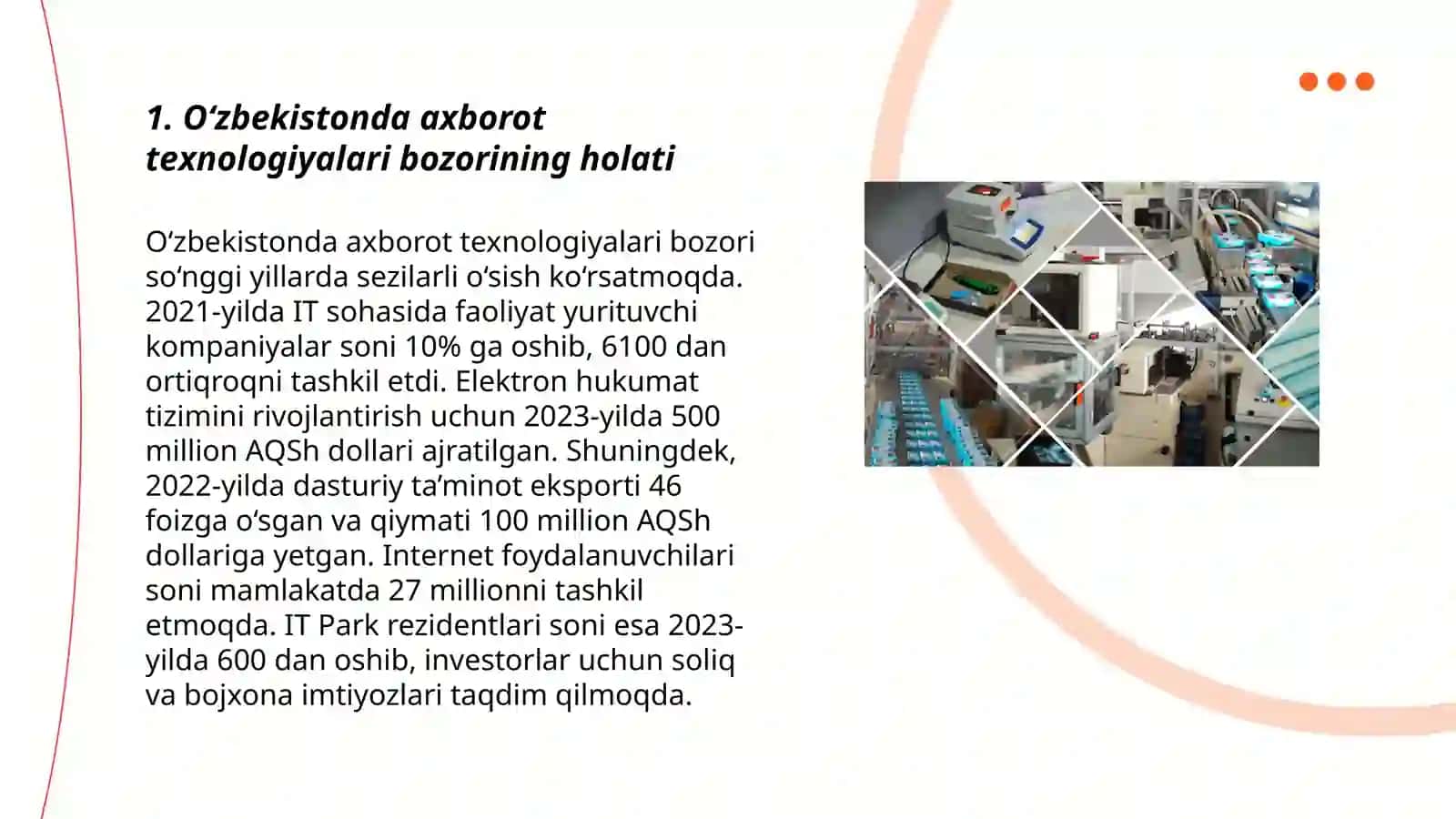 O‘zbekistonda axborot texnologiyalarini rivojlantirishning iqtisodiy – huquqiy asoslari 3