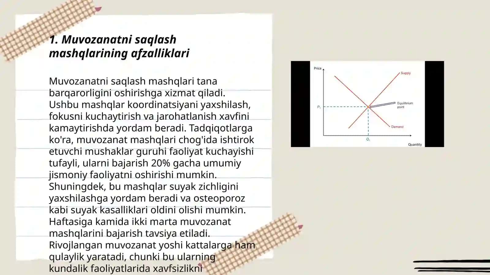 Muvozanatni saqlash mashqlarini bajarish 3