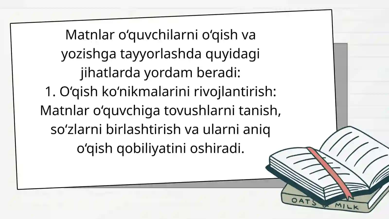 Matn - Boshlang'ich sinf o'quvchilarini o'qish va yozishga o'rgatish 3