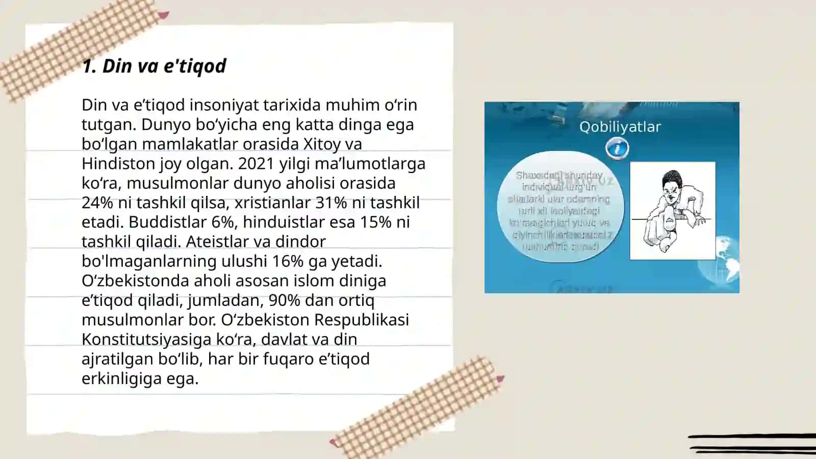 Shaxsning e'tiqodi va dunyoqarashi 3