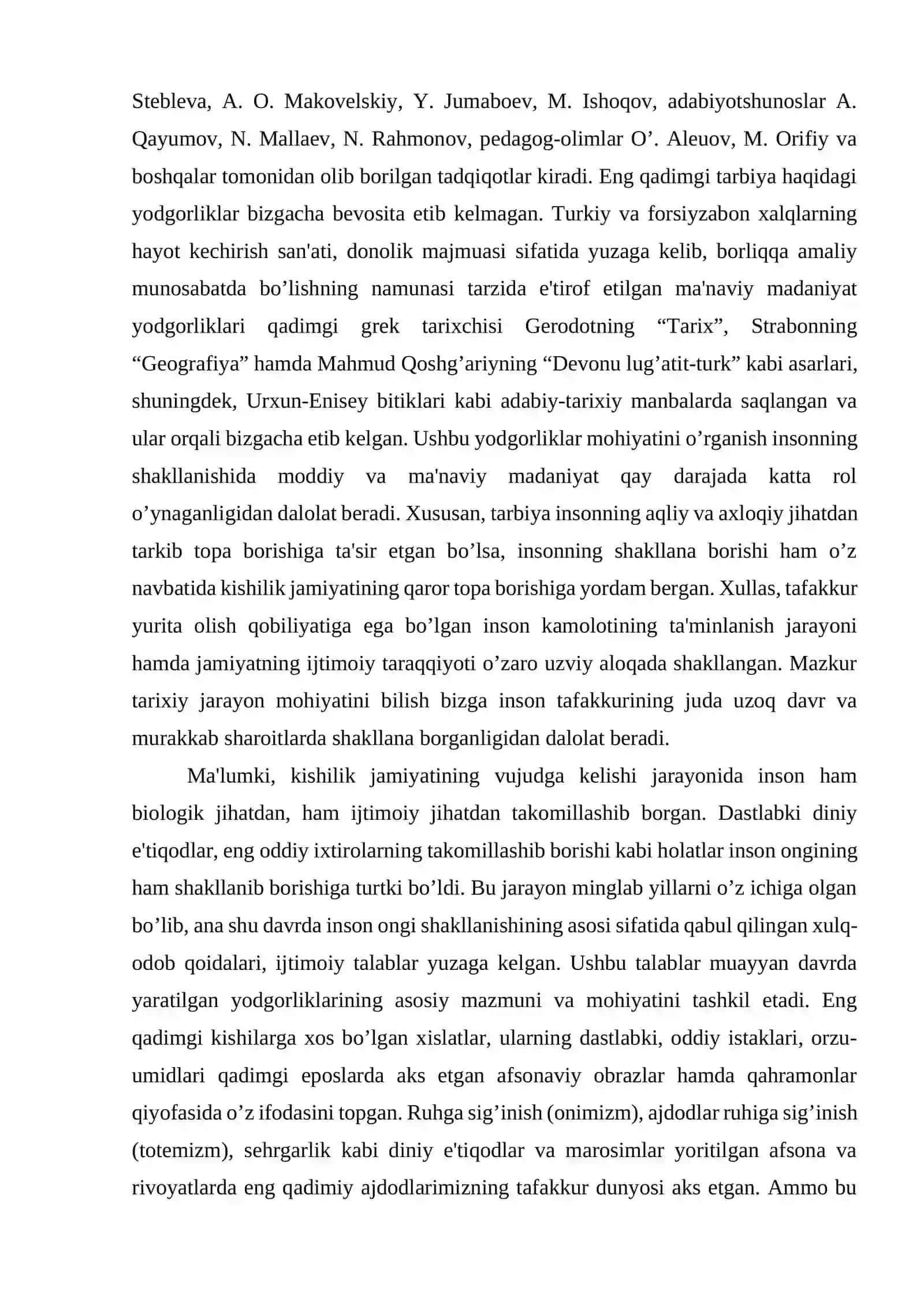 Eng qadimgi yodgorliklarda inson tarbiyasiga oid fikrlar 3