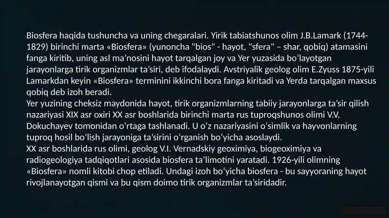 Biosfera: Hayot Sohasi 3