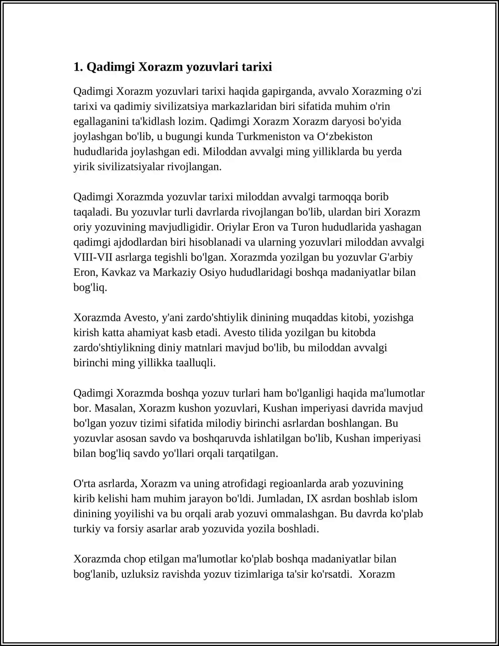 QADIMGI YOZUVLAR HAQIDA (XORAZM, KUSHON, BAQTRIYA, EFTAL YOZUVLARINING TARIXI) 3