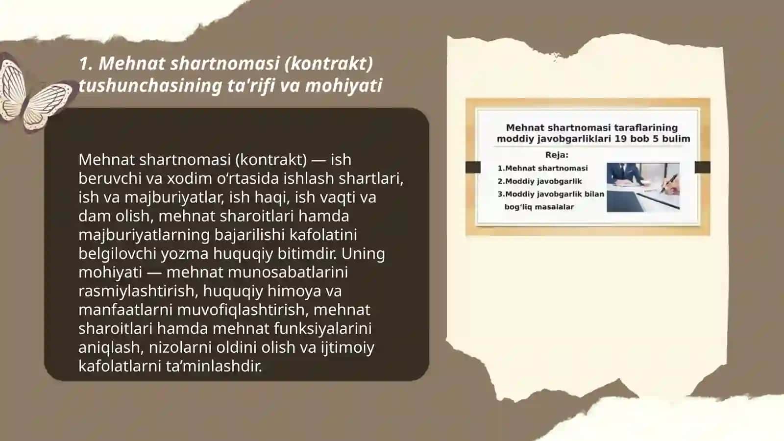 Mehnat shartnomasi kontrakt tushunchasi 3