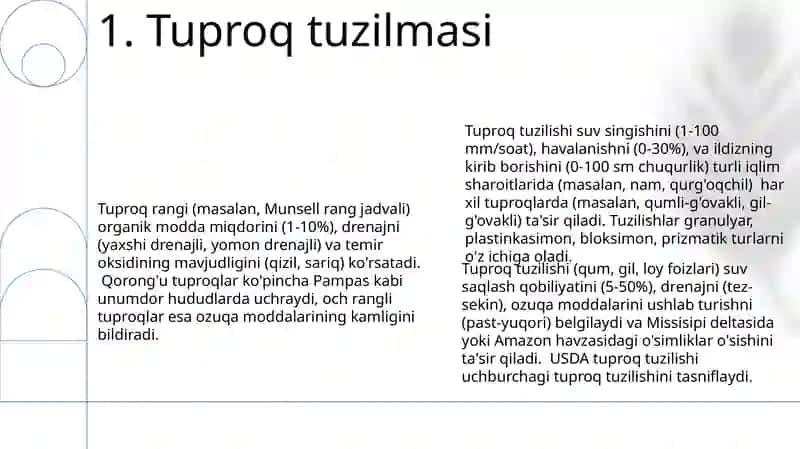 Tuproq va uning tabiiy xususiyatlari 3