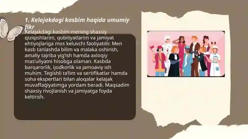 Kelajakdagi kasbim haqida umumiy fikr 3