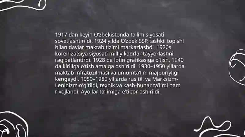 1917-1990-yillari ta´lim tarbiya maorif va pedagogik fikr 3