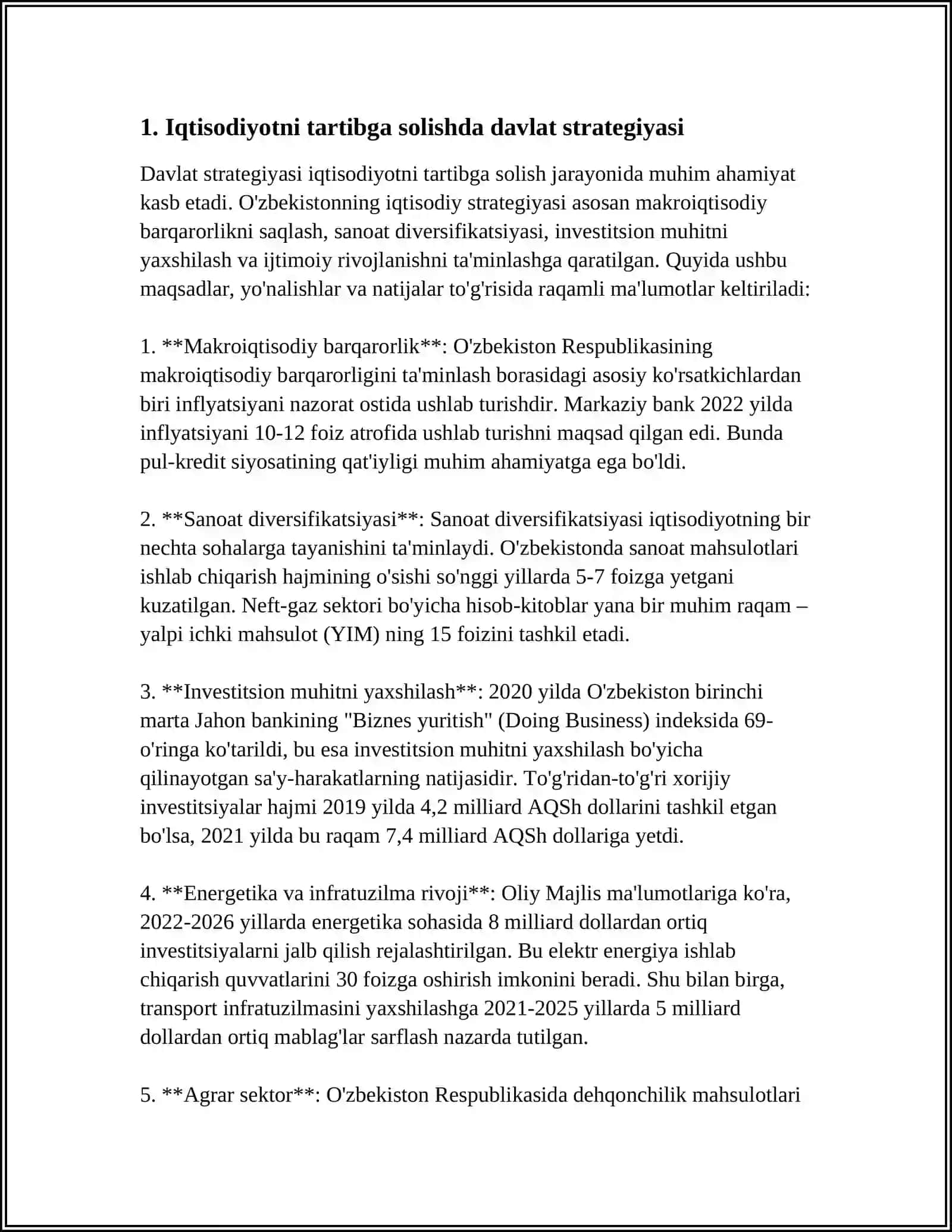 IQTISODIYOTNI TARTIBGA SOLISHDA DAVLATNING ROLI AHOLI DAROMADLARI VA TURMUSH FAROVONLIGI 3