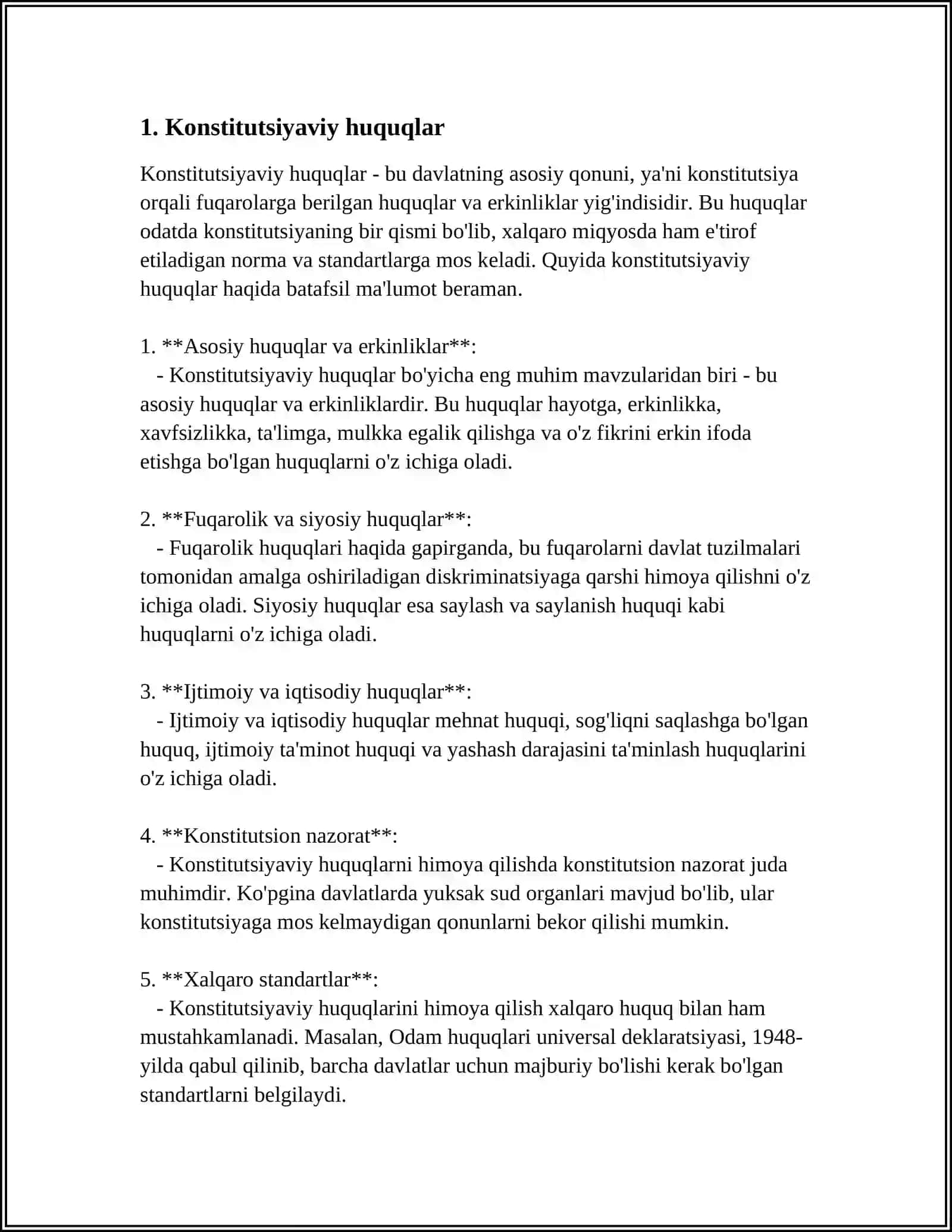 O‘ZBEKISTON RESPUBLIKASIDA INSON VA FUQAROLARNING ASOSIY HUQUQLARI 3