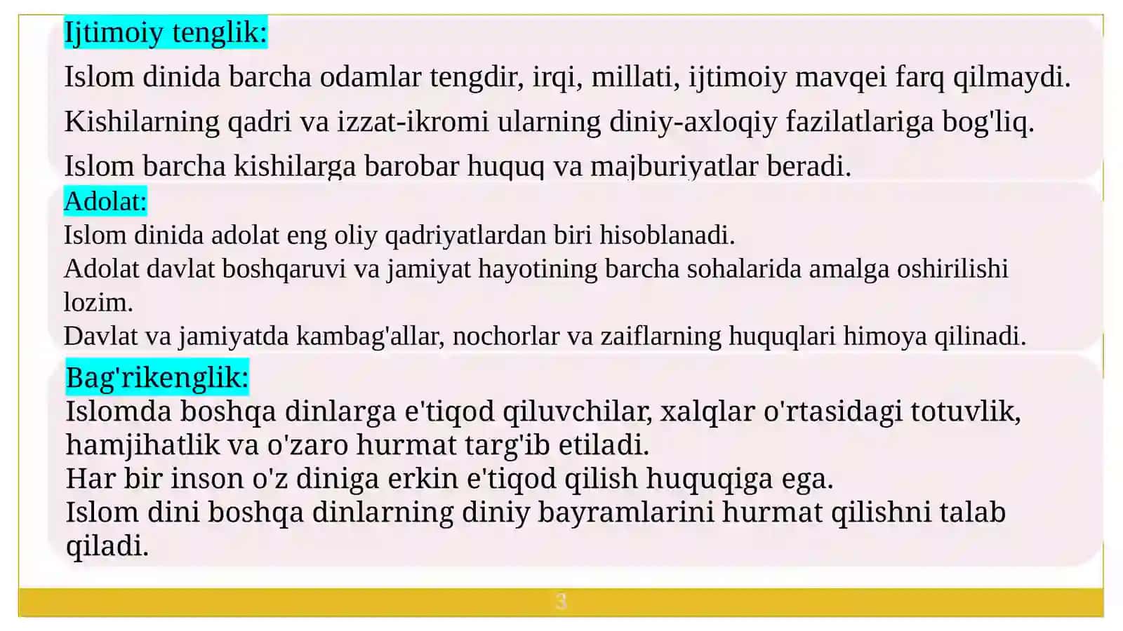 Islom qadriyatlari va ma’rifatining hozirgi davrdagi ahamiyati 3