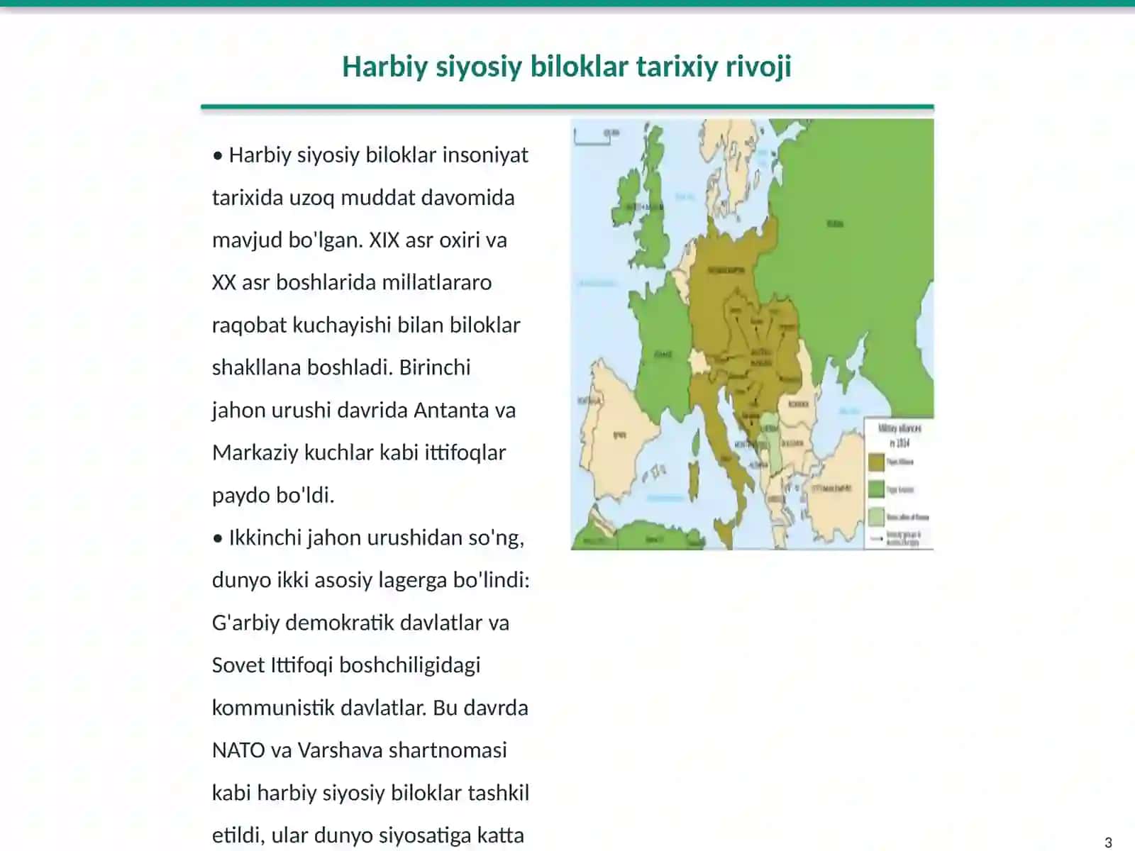 Harbiy siyosiy biloklarning tashkil topishi 3