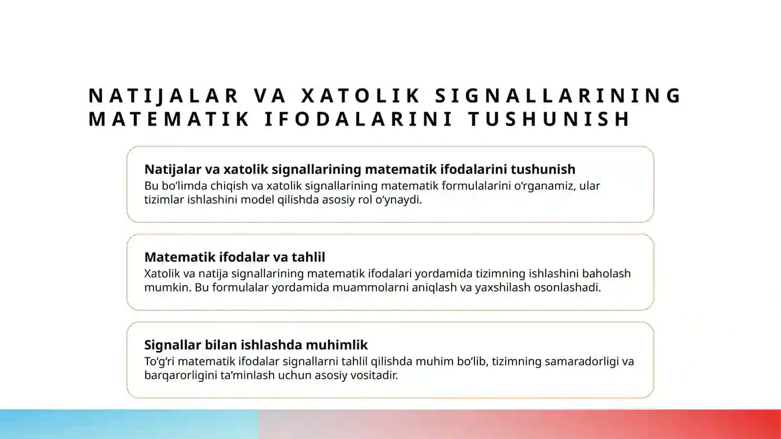 ABTDA CHIQISH VA XATOLIK SIGNALLARINING MATEMATIK MAZMUNI 3