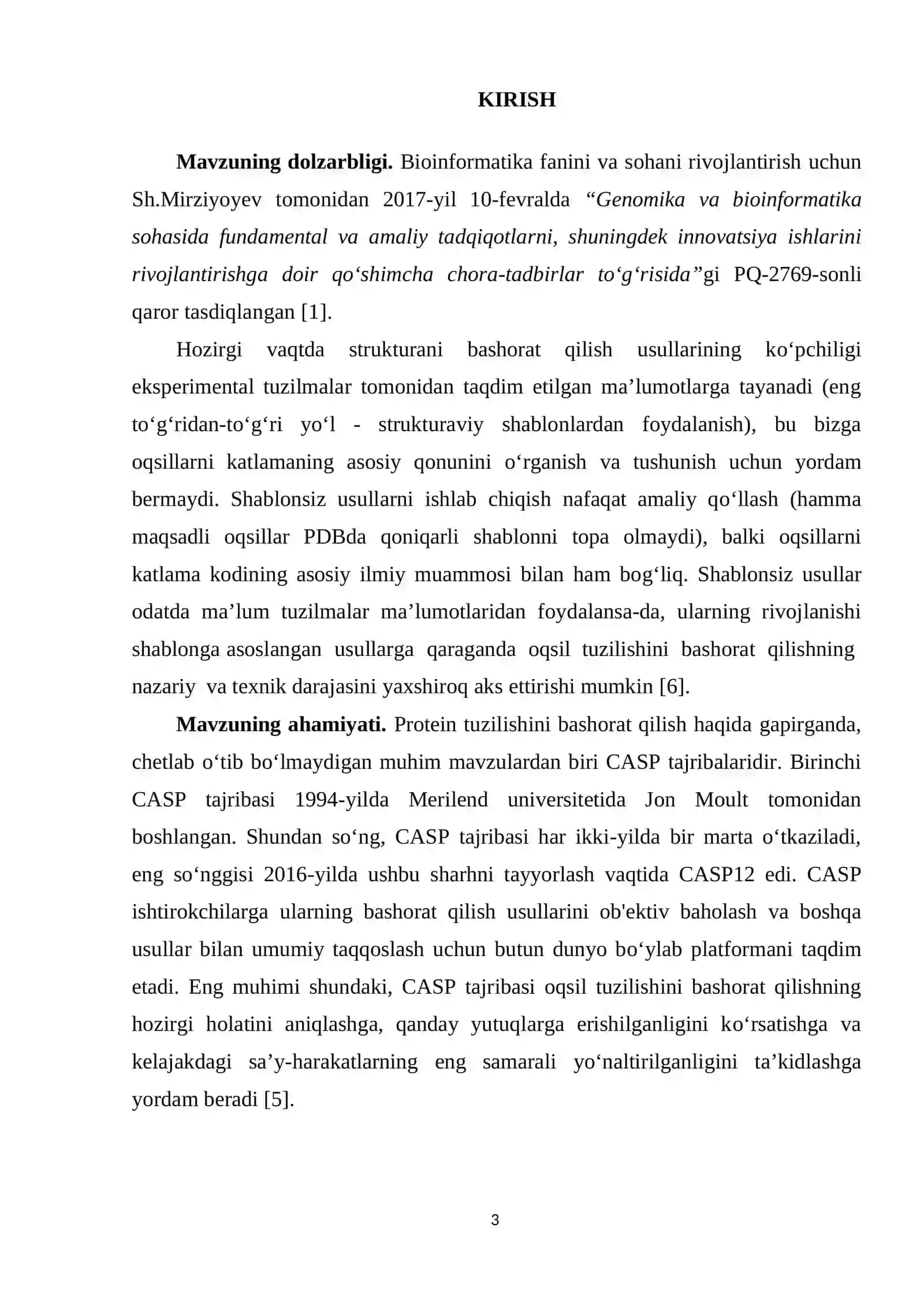 Oqsil strukturalarini oldindan aytish va oqsil muhandisligi 3