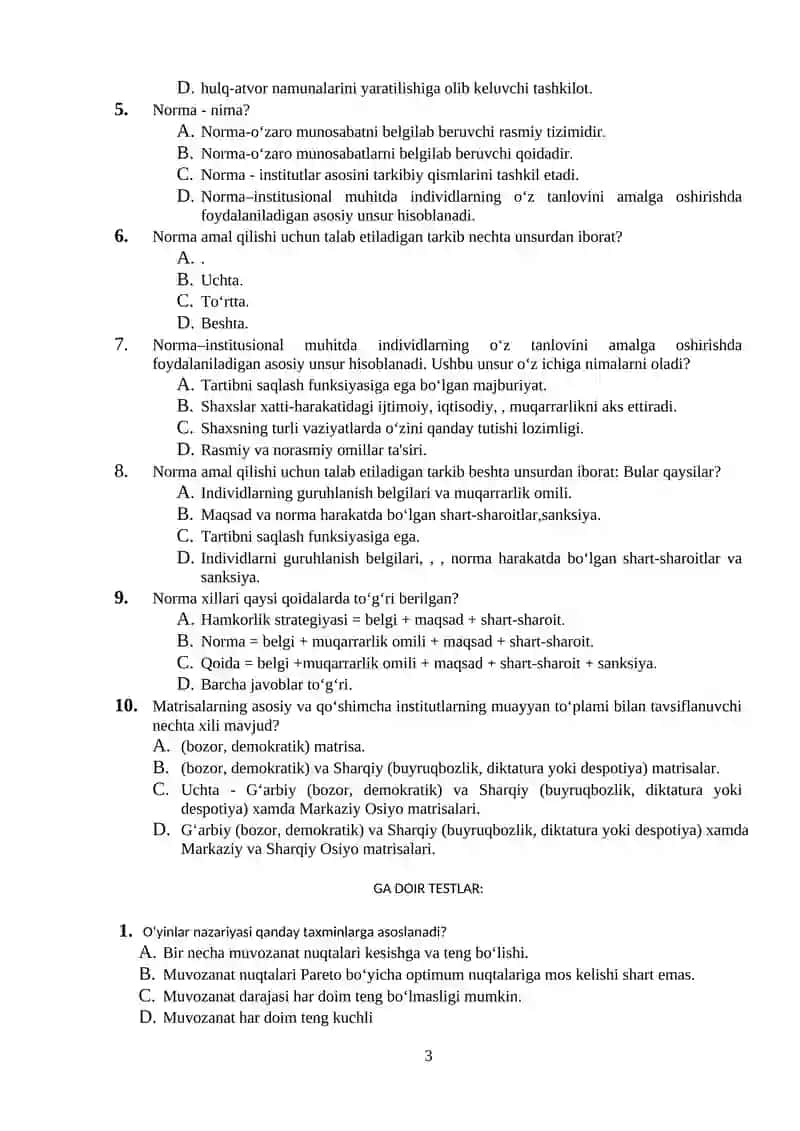 Institusional iqtisodiyot nazariyalari 3
