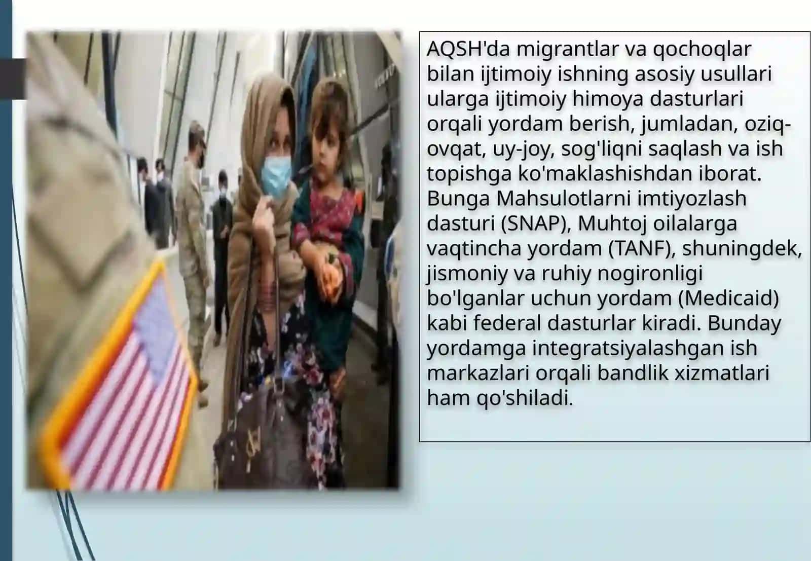 AQSH da migrantlar va qochoqlar bilan ijtimoiy ish usullari 3