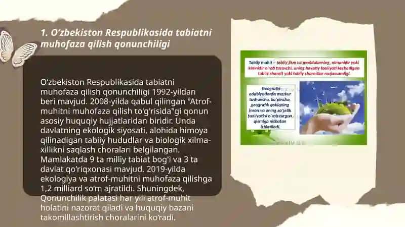 Oʻzbekiston respublikasi tabiatni asrashga doir qonunlarini oʻrganish va taxlil qilish 3